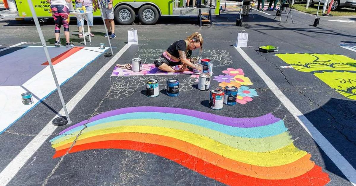 Florida Chef Creates Rainbow Parking Lot After Pride Crosswalk Ban